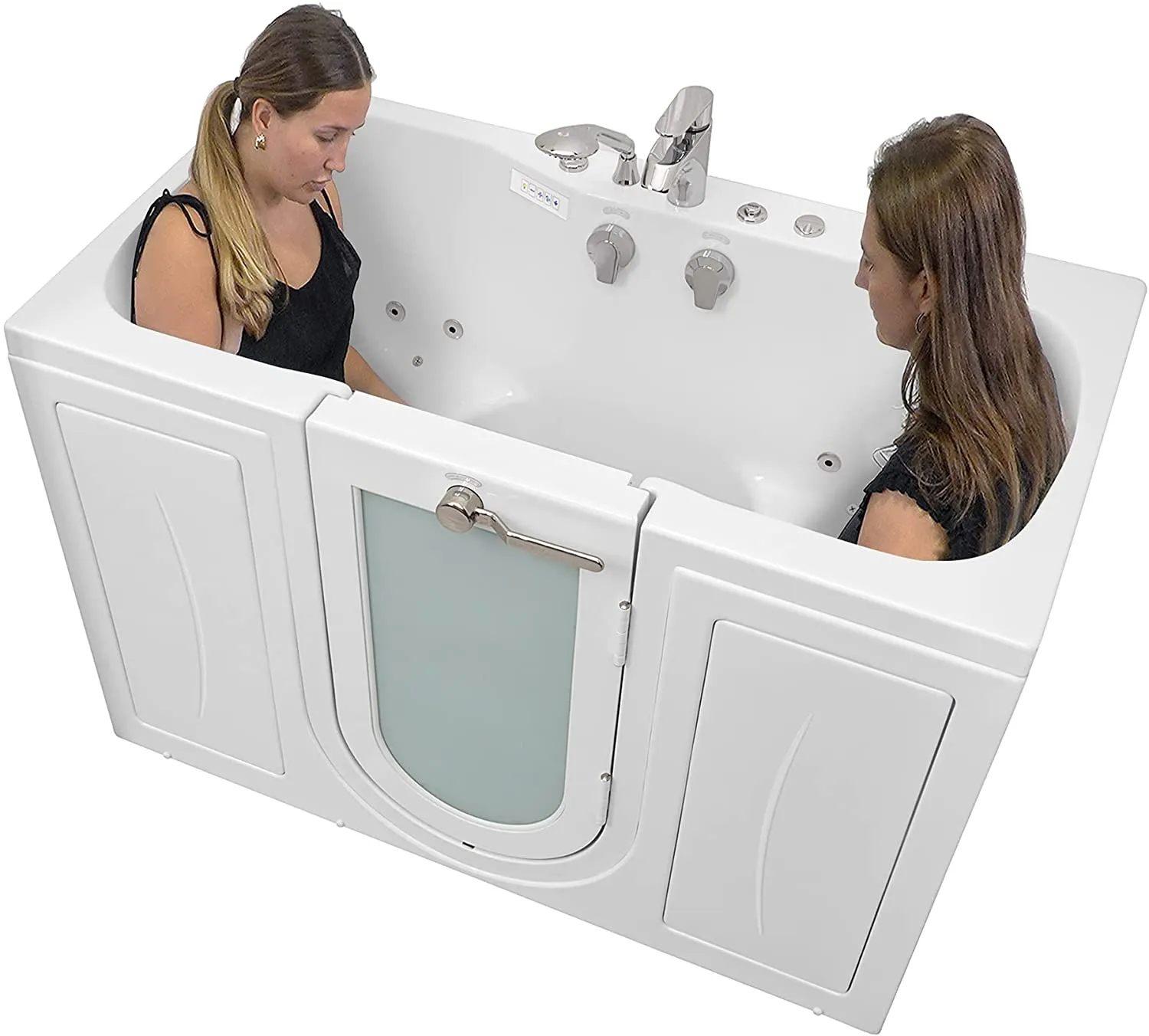 Ella's Bubbles O2SA3060 Tub4Two Acrylic Walk-In Whirlpool Bathtub, 0, White