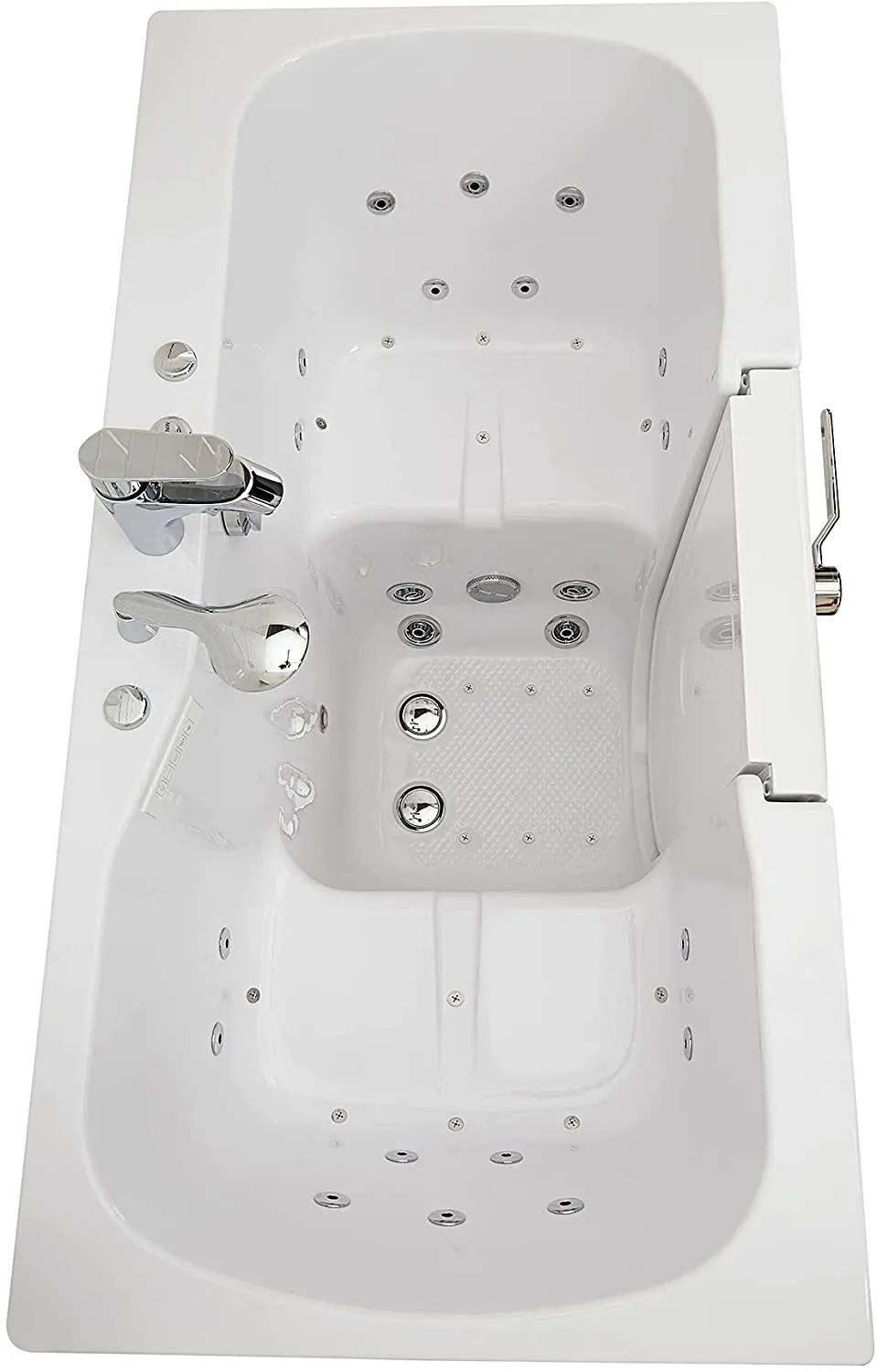 Ella's Bubbles O2SA3060 Tub4Two Acrylic Walk-In Whirlpool Bathtub, 0, White
