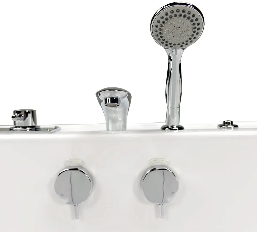 Ella's Bubbles O2SA3060 Tub4Two Acrylic Walk-In Whirlpool Bathtub, 0, White