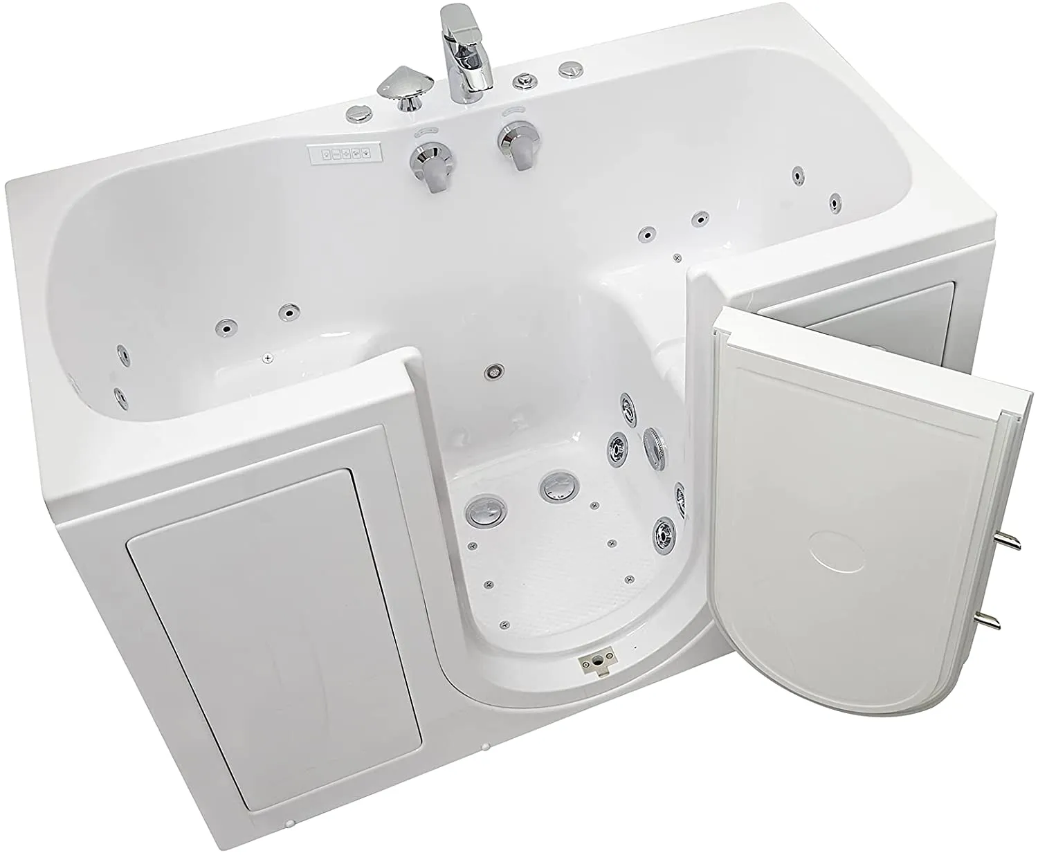 Ella's Bubbles O2SA3060 Tub4Two Acrylic Walk-In Whirlpool Bathtub, 0, White