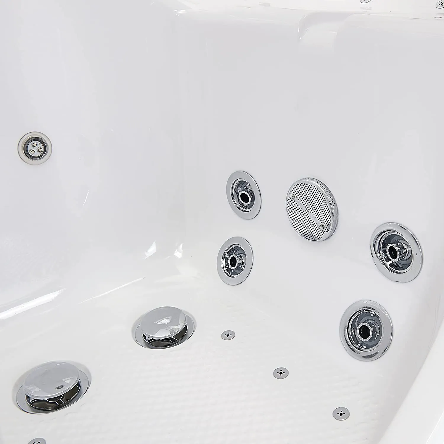 Ella's Bubbles O2SA3060 Tub4Two Acrylic Walk-In Whirlpool Bathtub, 0, White