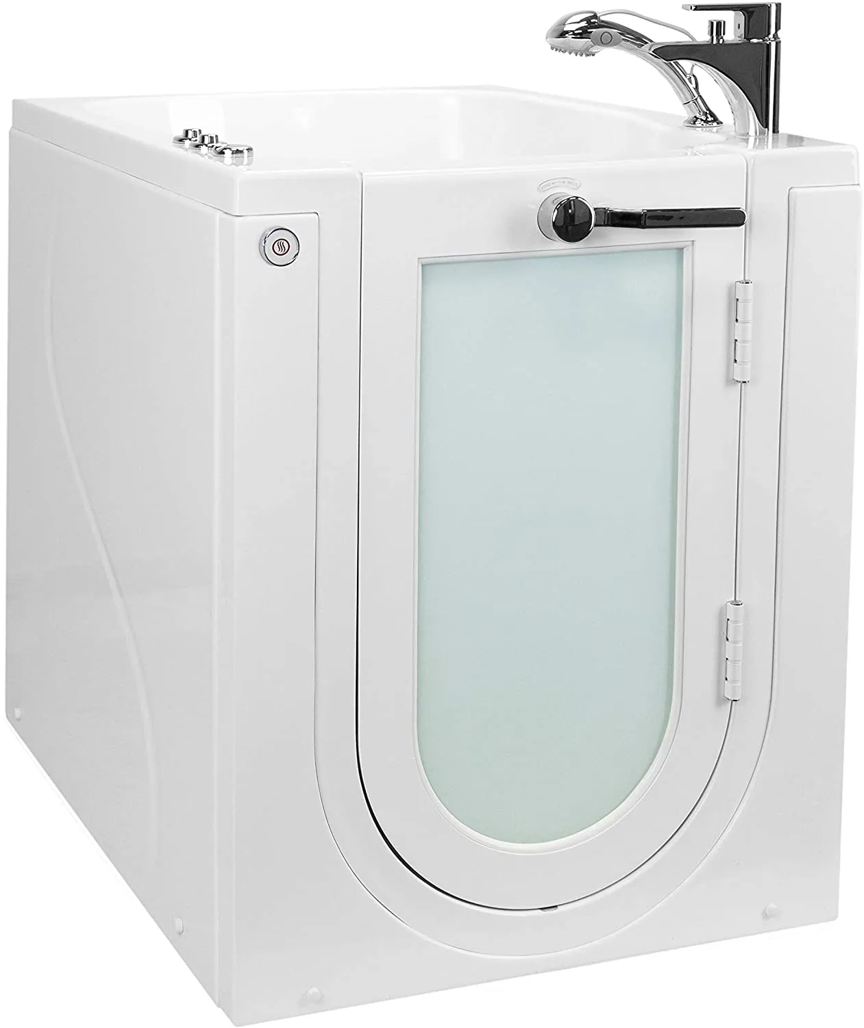 Ellas Bubbles OAF3240D2PR Front Entry Walk in tub, Massage Therapy, 2 Piece Fast Fill Faucet, White