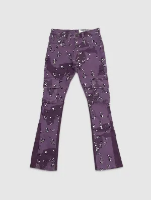 EVO-330112K-Kid's Purple Haze Stacked Twill Pants