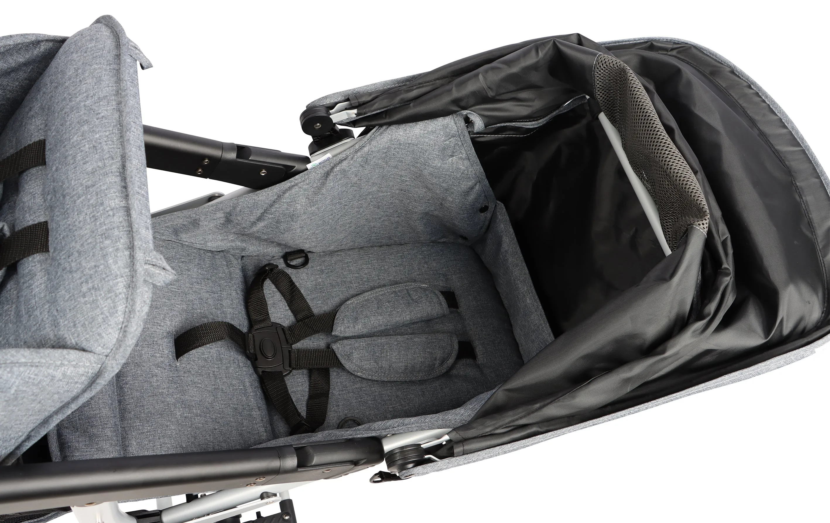 Familidoo Lightweight 3-Seater Stroller with Rain Cover