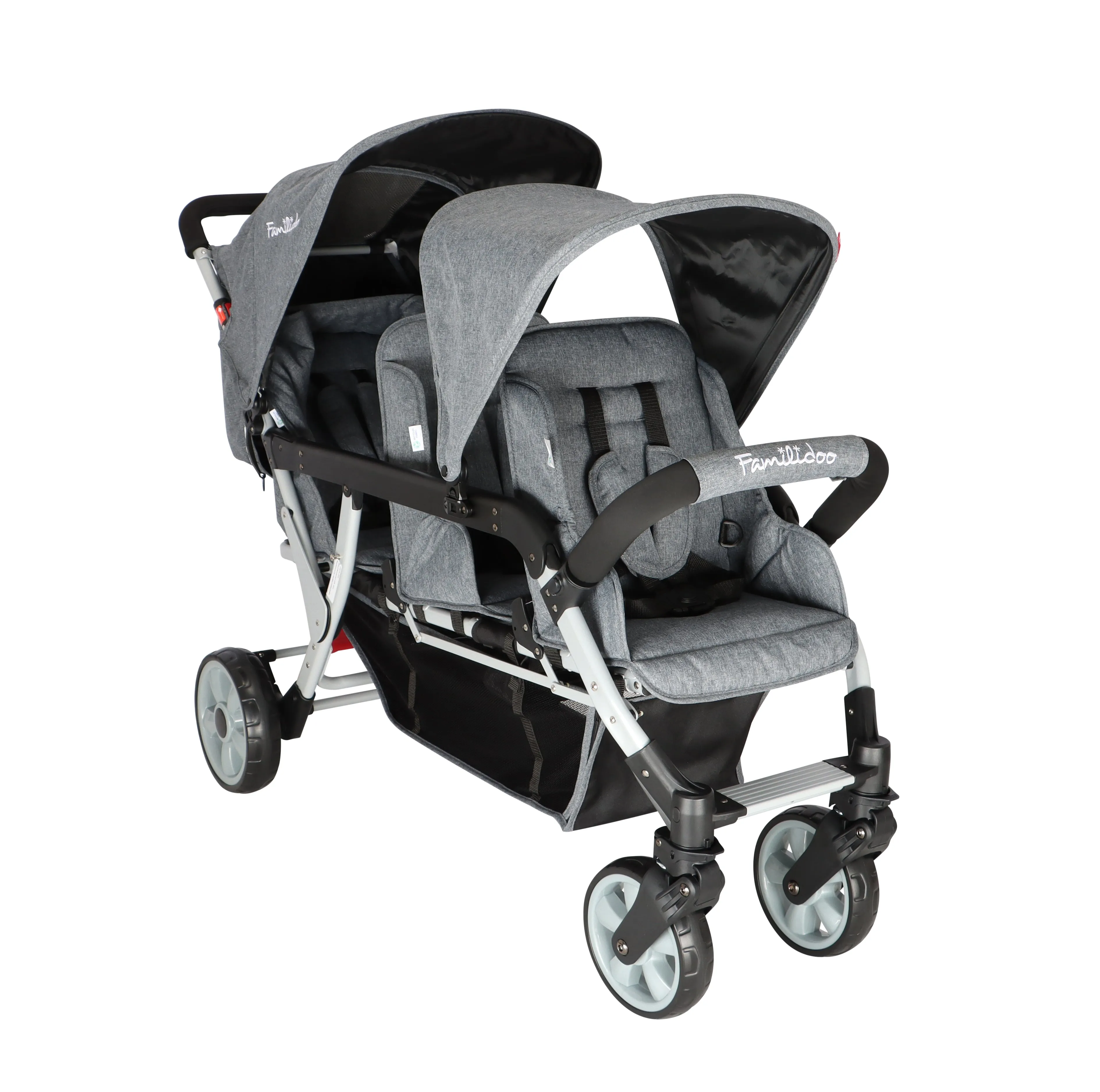 Familidoo Lightweight 3-Seater Stroller with Rain Cover