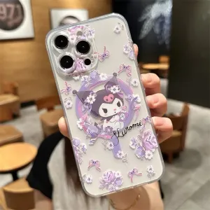 Floral Darkness with Kuromi | MagSafe Phone Case
