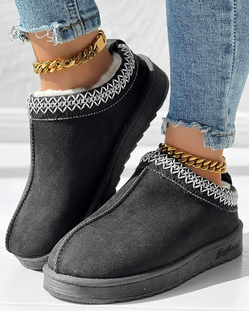 Fuzzy Winter Lined Snow Boots