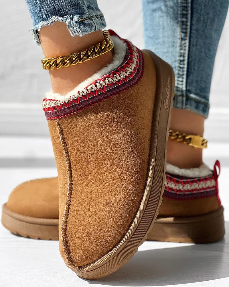 Fuzzy Winter Lined Snow Boots