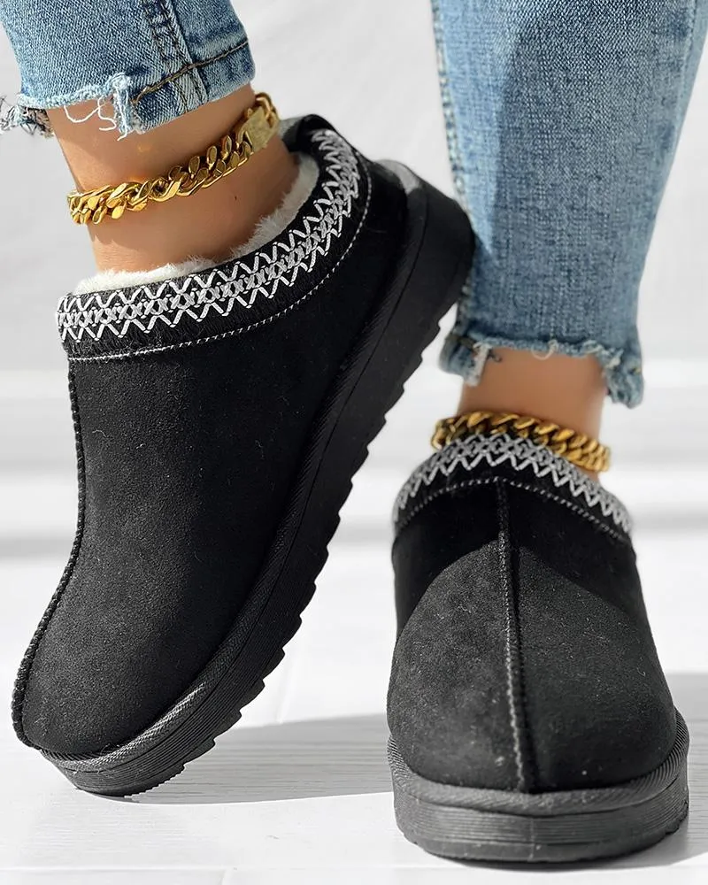 Fuzzy Winter Lined Snow Boots