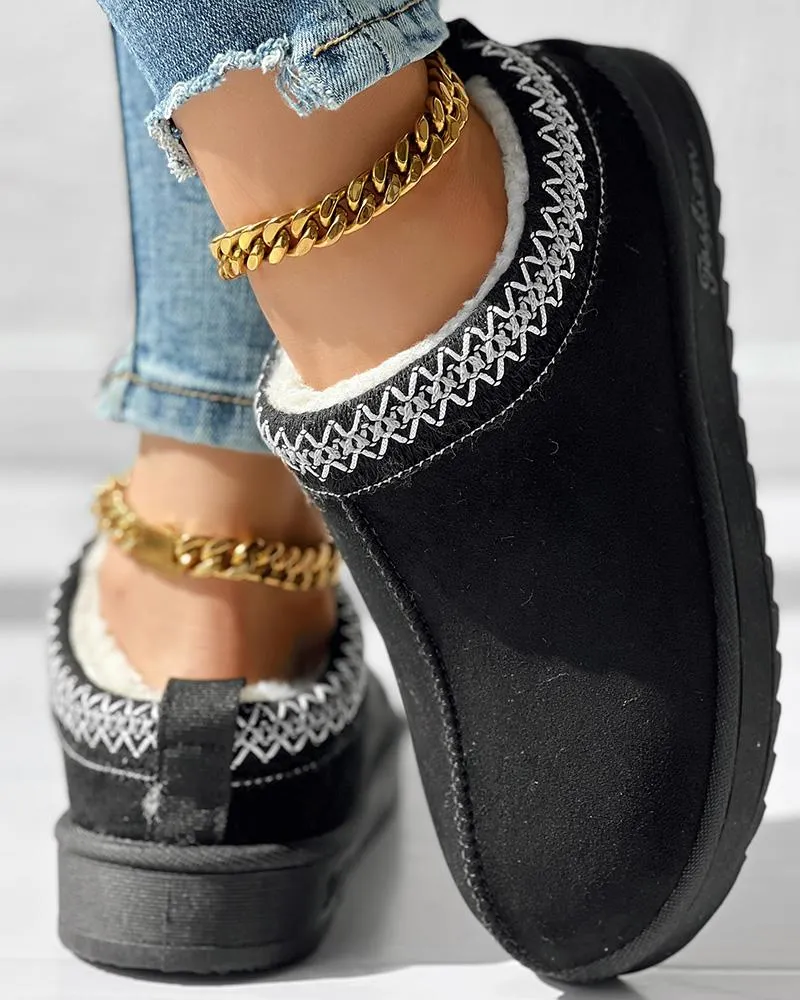 Fuzzy Winter Lined Snow Boots