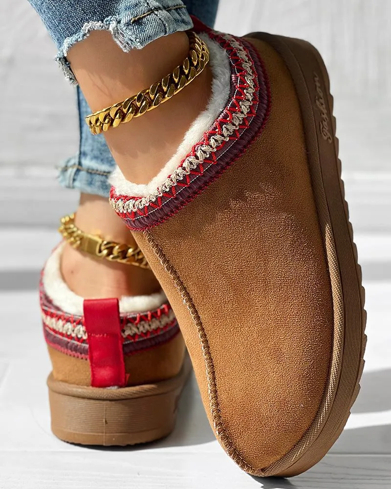 Fuzzy Winter Lined Snow Boots