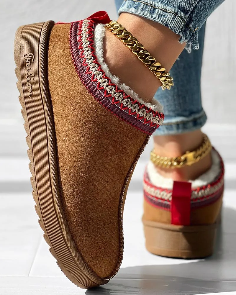 Fuzzy Winter Lined Snow Boots