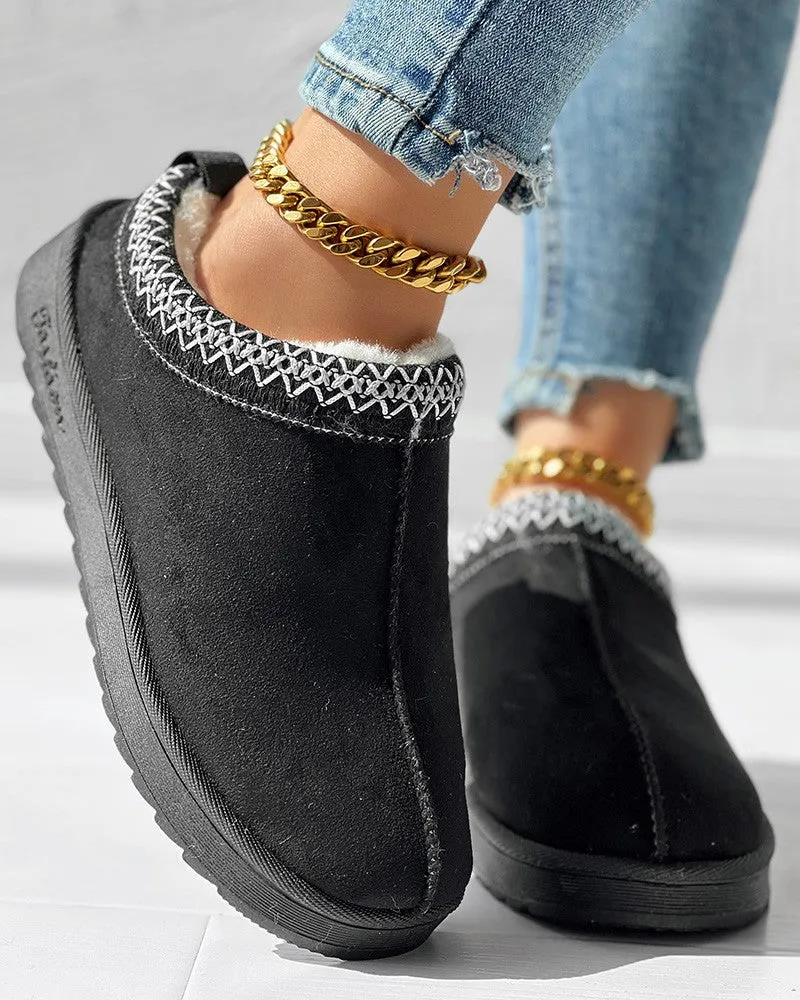 Fuzzy Winter Lined Snow Boots