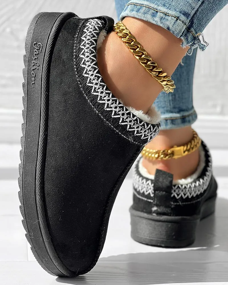 Fuzzy Winter Lined Snow Boots