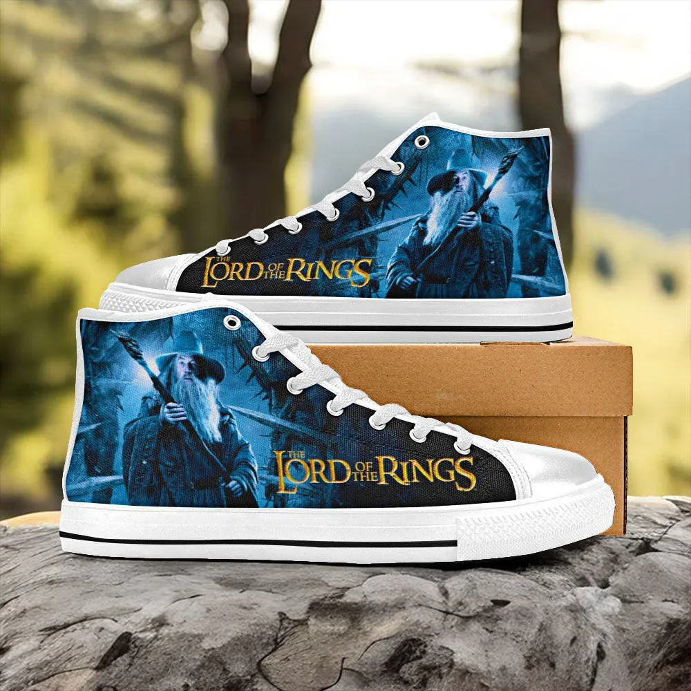 Gandalf Lord of The Rings Shoes High Top Sneakers for Kids and Adults