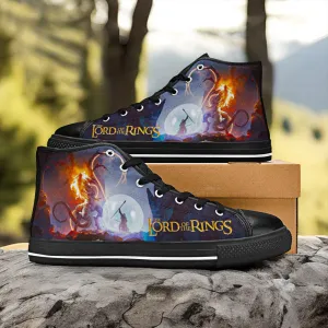 Gandalf Lord of The Rings Shoes High Top Sneakers for Kids and Adults