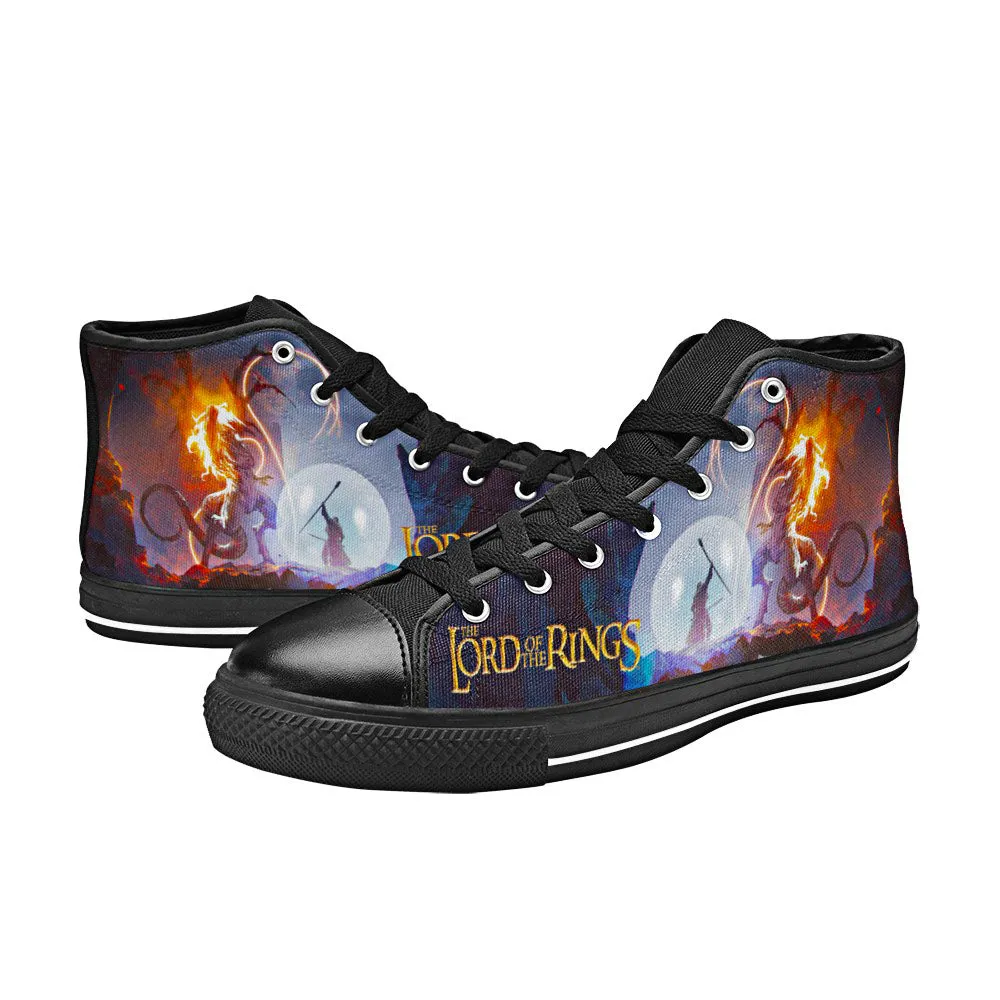 Gandalf Lord of The Rings Shoes High Top Sneakers for Kids and Adults