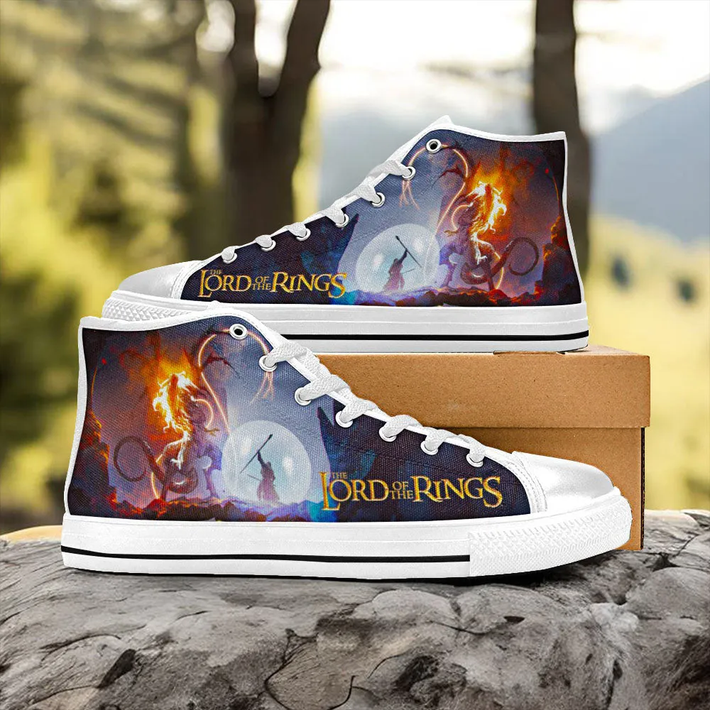 Gandalf Lord of The Rings Shoes High Top Sneakers for Kids and Adults