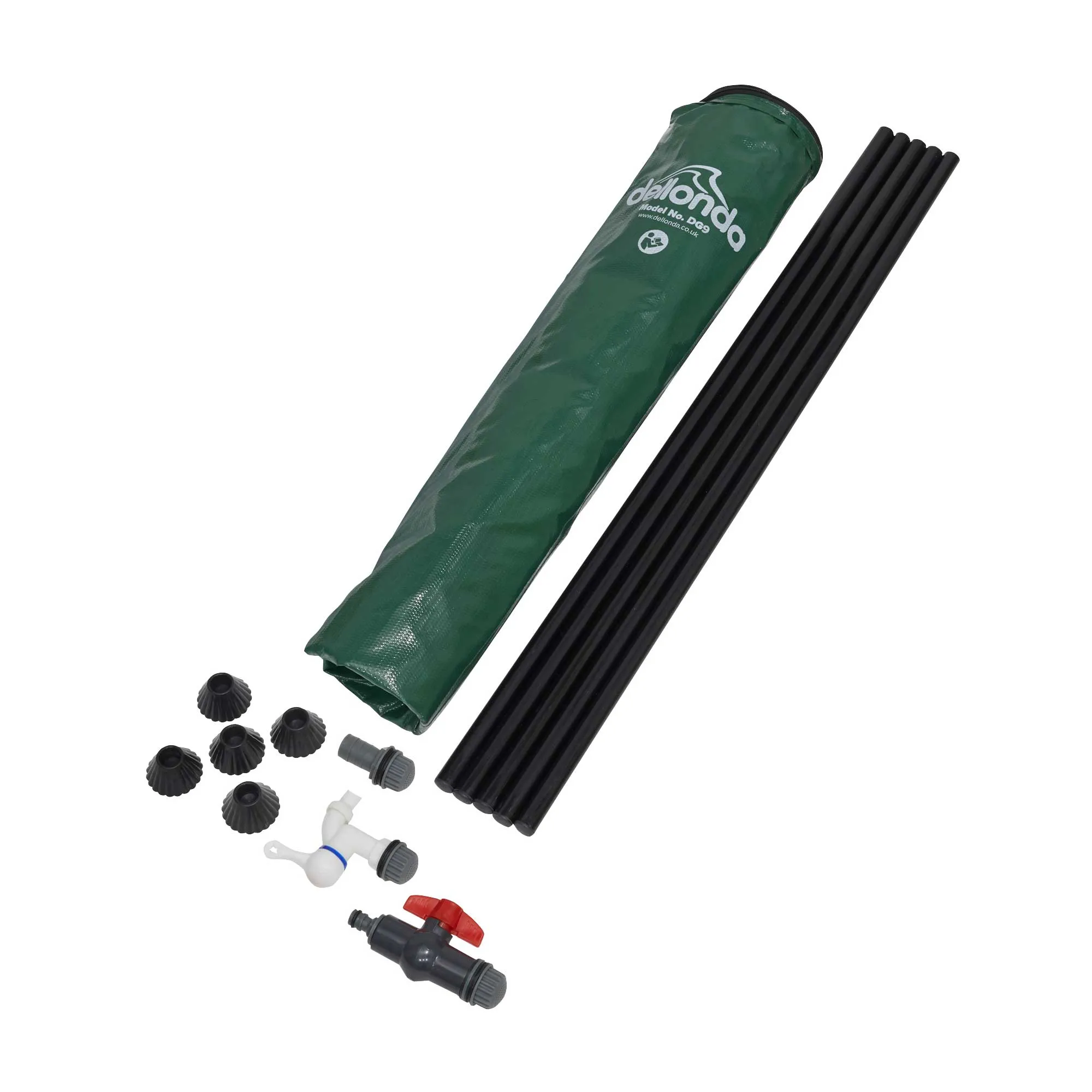 Garden Water Butt, Collapsible PVC with Zipped Lid & Drain Tap, 250L - DG9