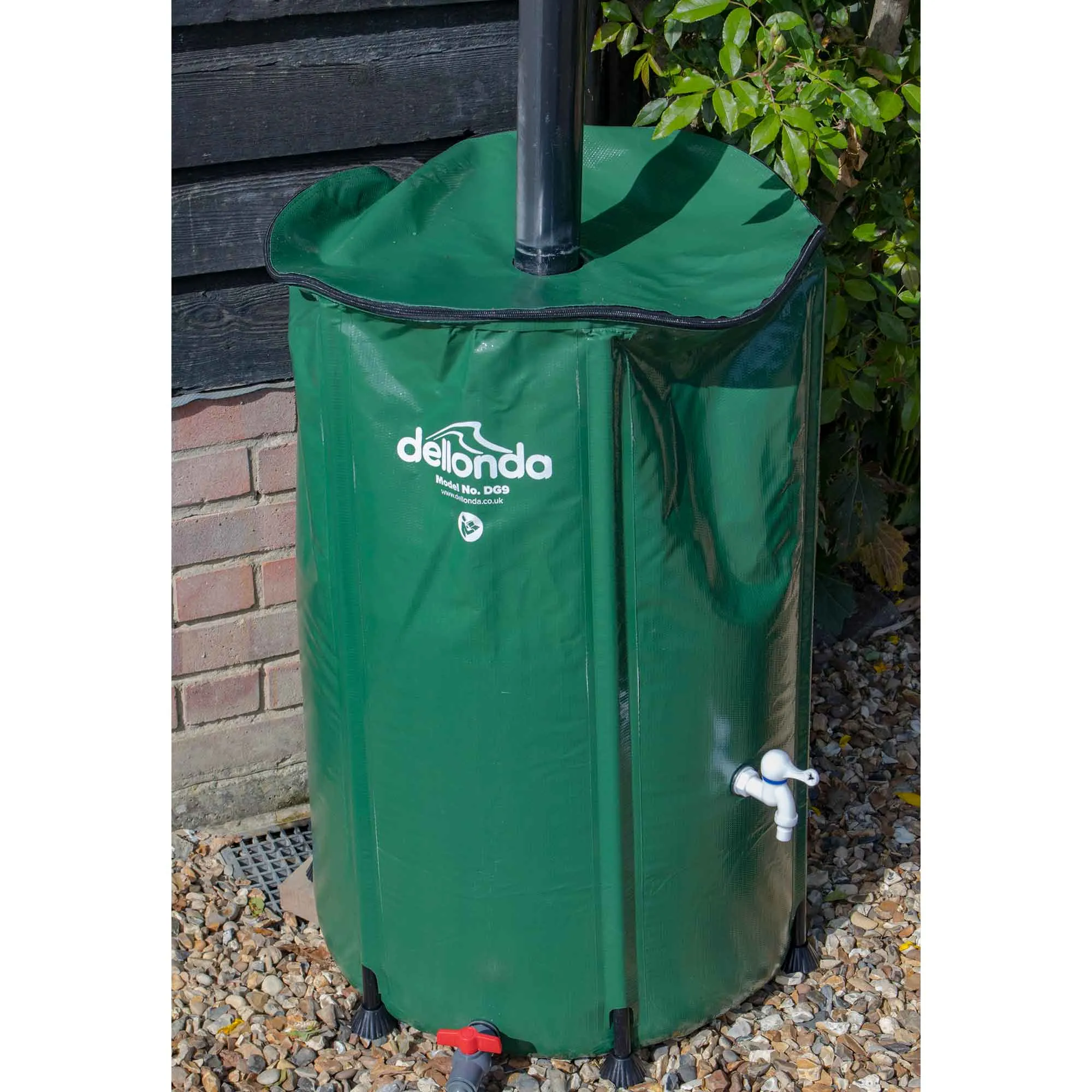 Garden Water Butt, Collapsible PVC with Zipped Lid & Drain Tap, 250L - DG9