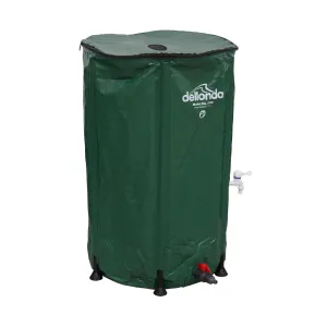 Garden Water Butt, Collapsible PVC with Zipped Lid & Drain Tap, 250L - DG9