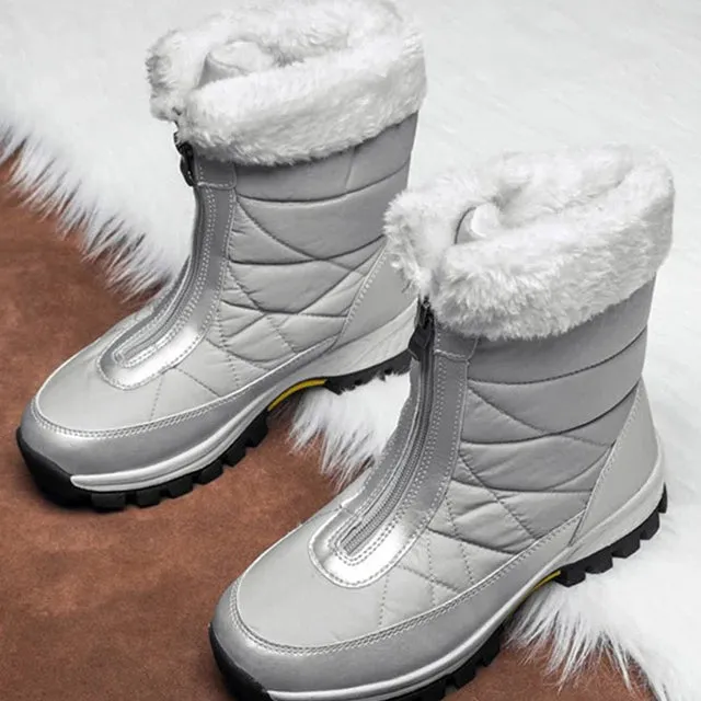 GS Snow Walk | Luxe gevoerde snowboots met rits aan de voorkant voor dames