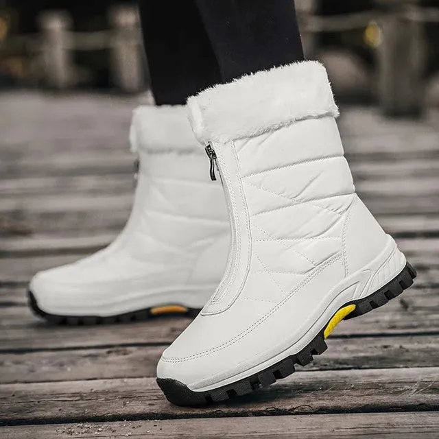 GS Snow Walk | Luxe gevoerde snowboots met rits aan de voorkant voor dames