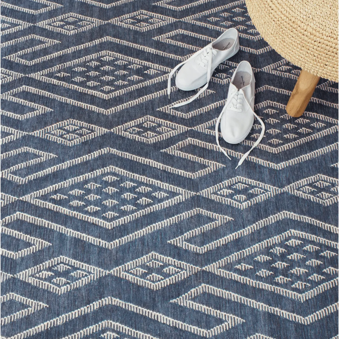 Guthrie Navy Machine Washable Rug