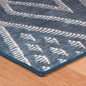 Guthrie Navy Machine Washable Rug