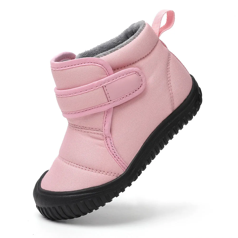 HARENC Toddler Winter Snow Boots Boys Girls Cold Weather Baby Faux Fur Shoes