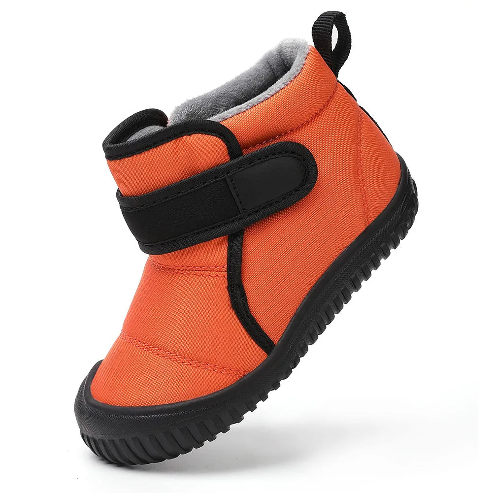 HARENC Toddler Winter Snow Boots Boys Girls Cold Weather Baby Faux Fur Shoes