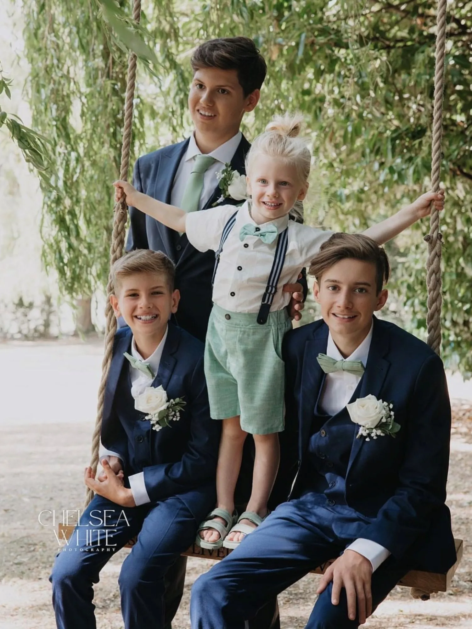 Harrison Sage Green Boys Cotton Tie