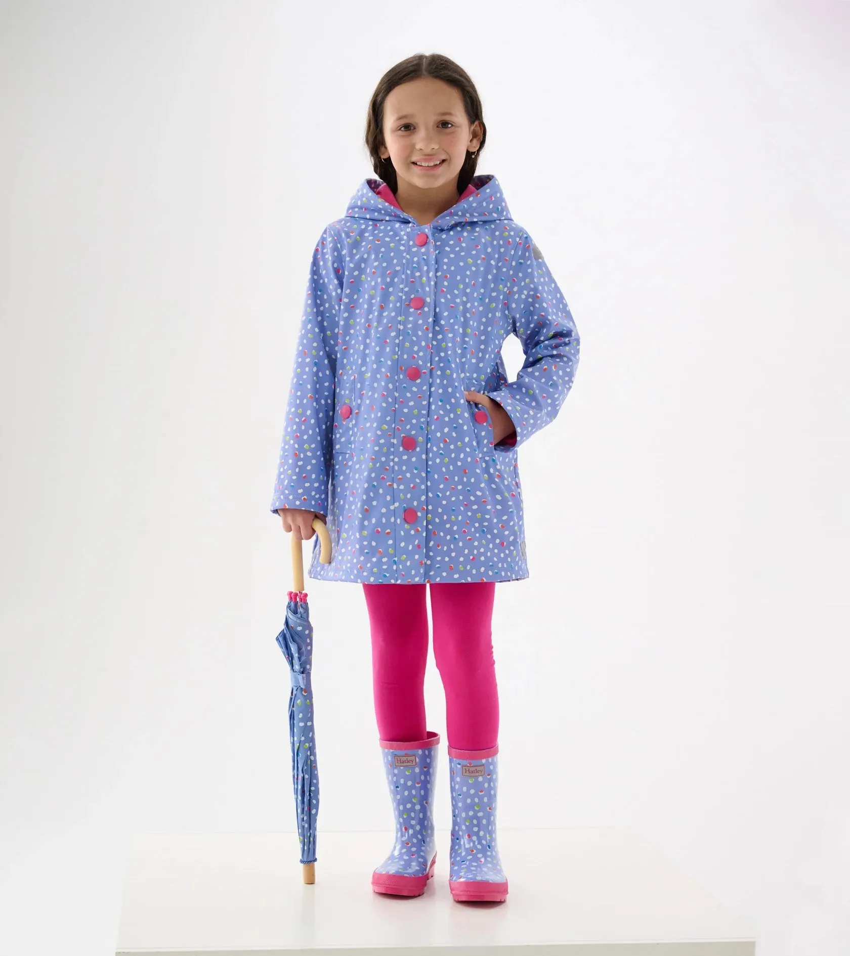 Hatley Lots Of Dots Button-Up Rain Jacket