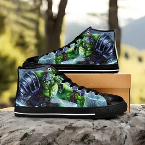 Hulk Ragnarok Warriors Shoes High Top Sneakers for Kids and Adults