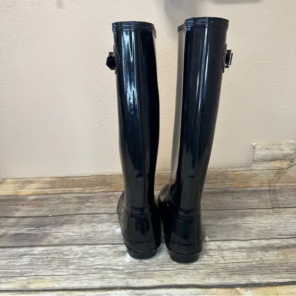 Hunter Rain Boots Black womens 5 Wellies
