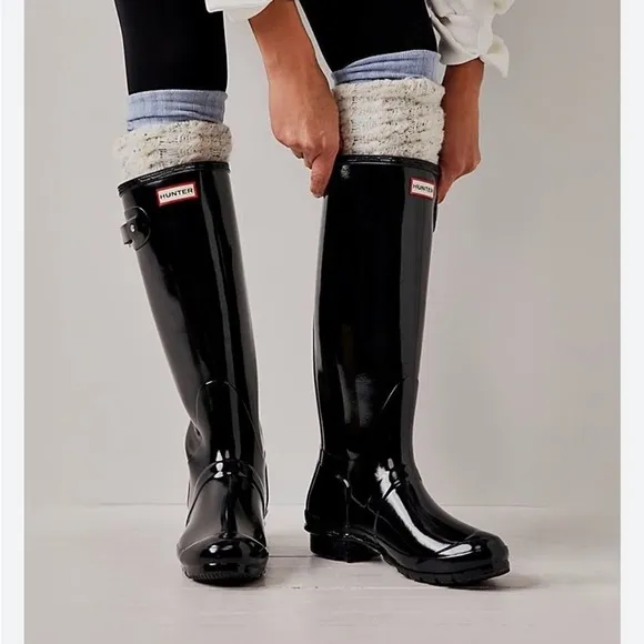 Hunter Rain Boots Black womens 5 Wellies
