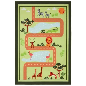 Jungle Road Kids Machine Washable Area Rug