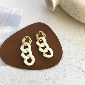 Just Lil Things  White Pin Earrings jlt11267