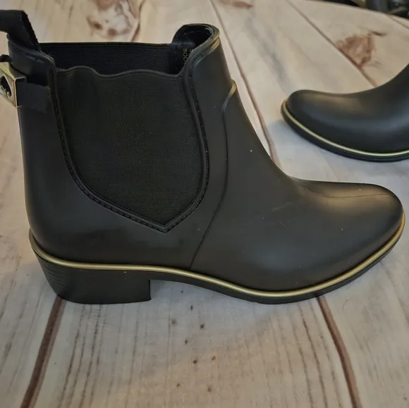 Kate Spade solstice black rain boot SZ 6