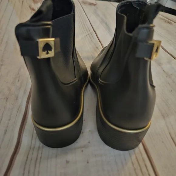 Kate Spade solstice black rain boot SZ 6