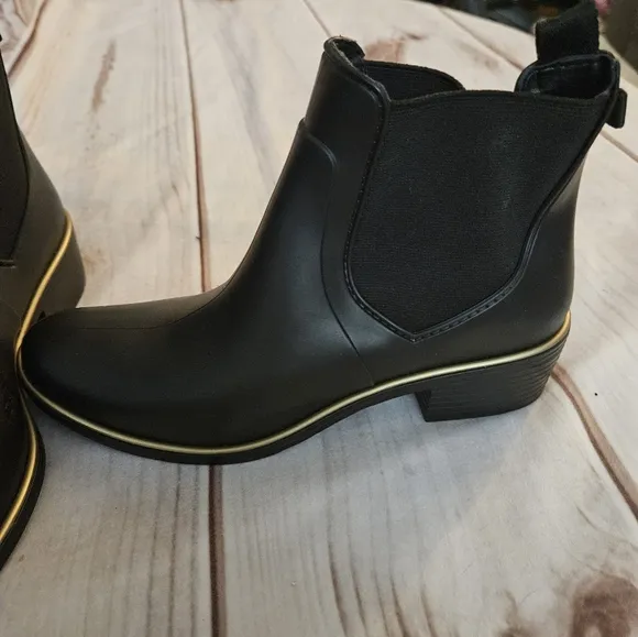 Kate Spade solstice black rain boot SZ 6