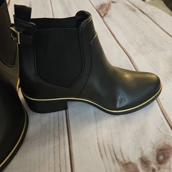 Kate Spade solstice black rain boot SZ 6