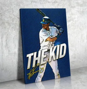 Ken Griffey Jr. "THE KID" Canvas Wall Art