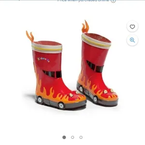 Kidorable boys fireman rain boots size 2 new