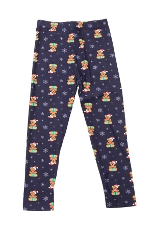 Kids Christmas Teddy Leggings