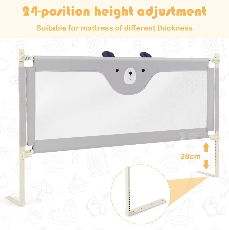 Kids Pull-Down Safety Bed Rail - 1.8 Meter (Grey)