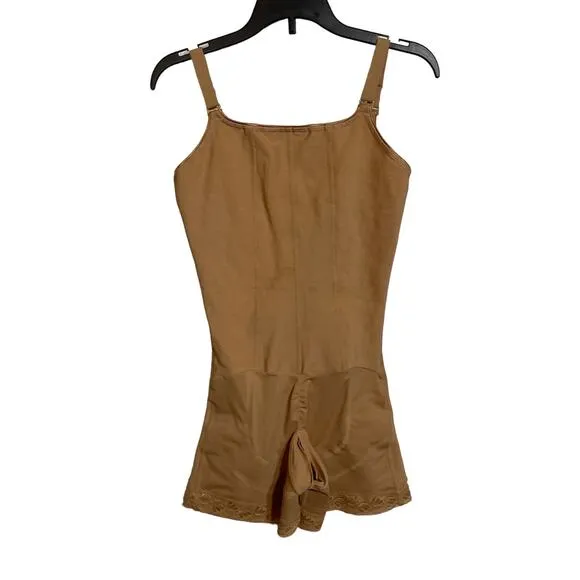 Leonisa Firm Compression BoyShorts Body Shaper with Butt Lifter - Beige Small