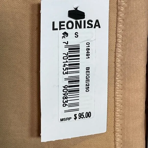 Leonisa Firm Compression BoyShorts Body Shaper with Butt Lifter - Beige Small