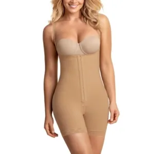 Leonisa Firm Compression BoyShorts Body Shaper with Butt Lifter - Beige Small