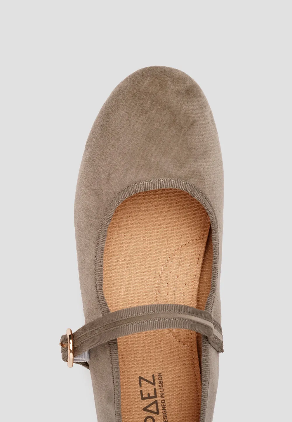 MARY JANE VELVET BEIGE